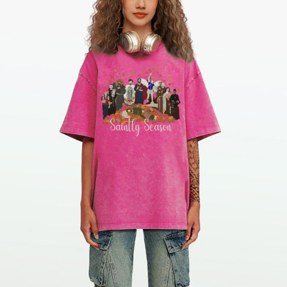 Saintly Season Christian Washed T-Shirt