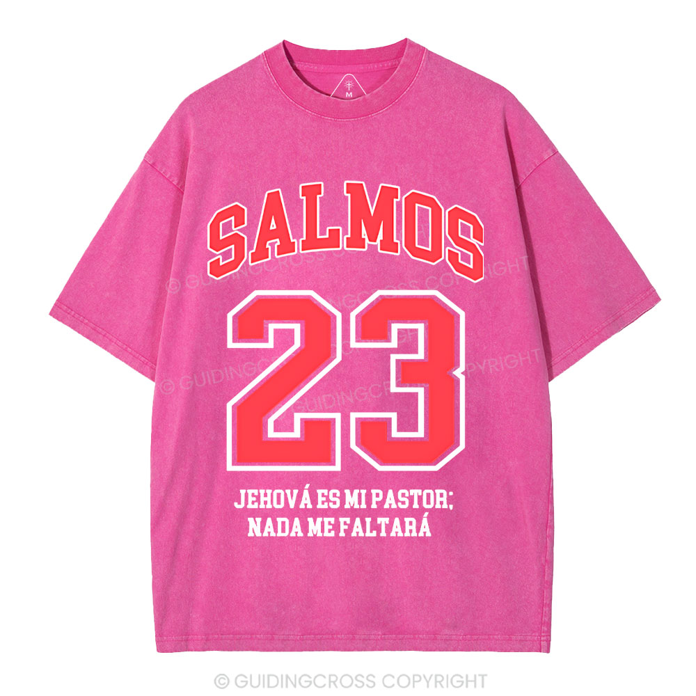 Salmos 23 Christian Washed T-Shirt