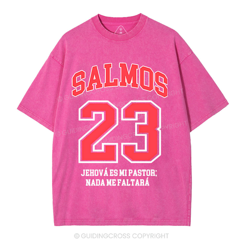Salmos 23 Christian Washed T-Shirt