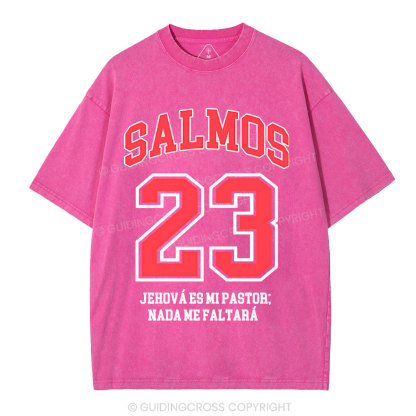 Salmos 23 Christian Washed T-Shirt