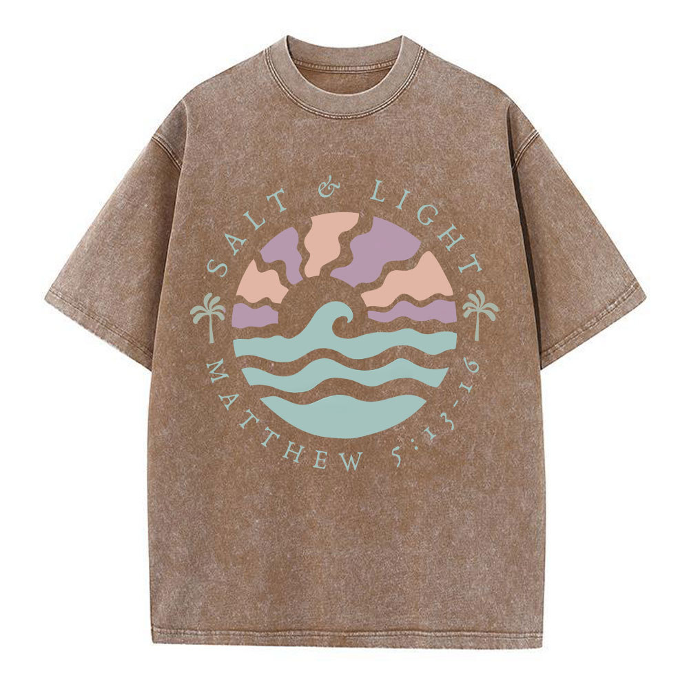 Salt And Light Christian Washed T-Shirt