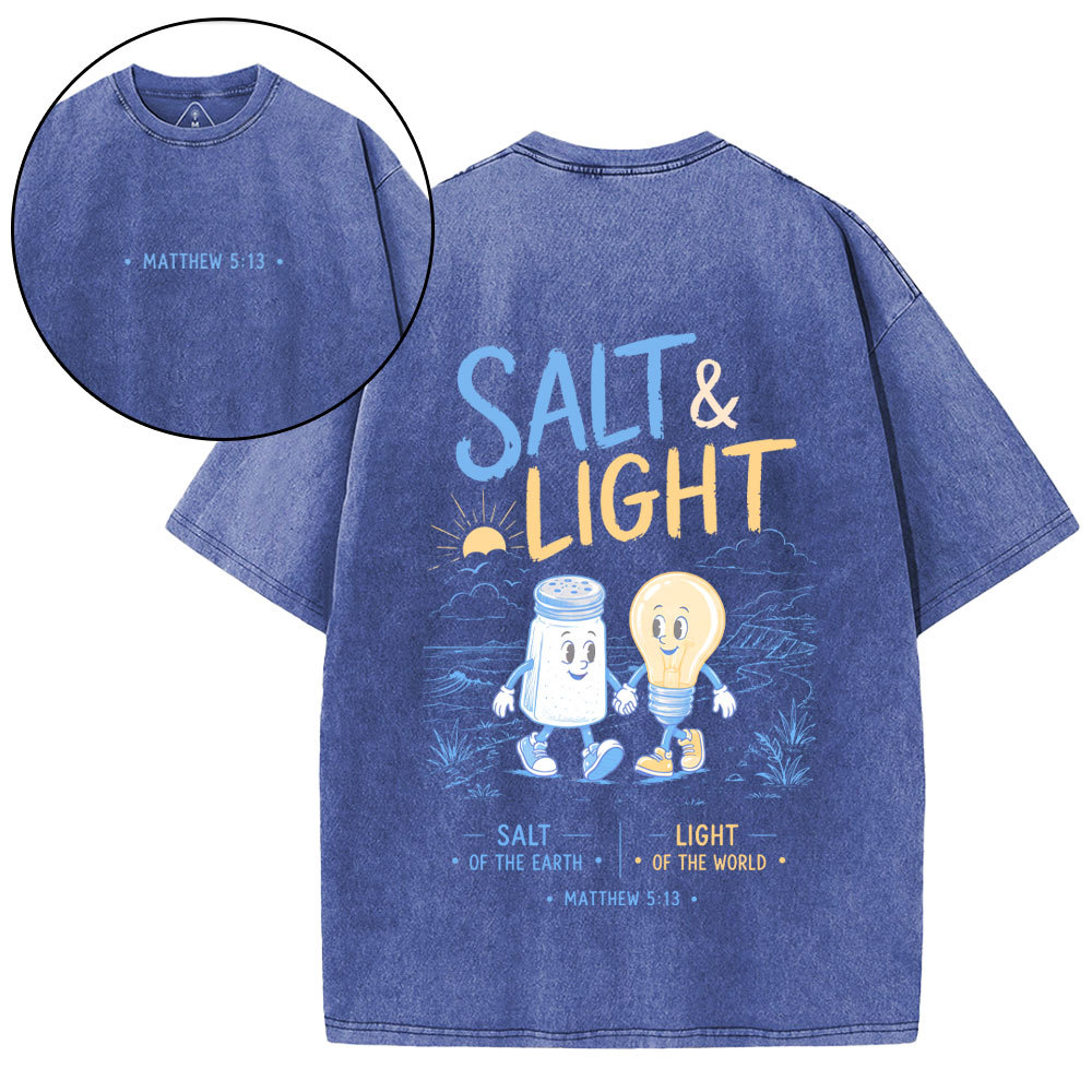 Salt And Light Christian Washed T-Shirt