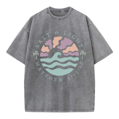 Salt And Light Christian Washed T-Shirt