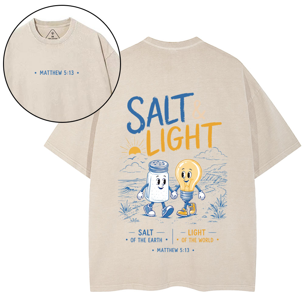 Salt And Light Christian Washed T-Shirt
