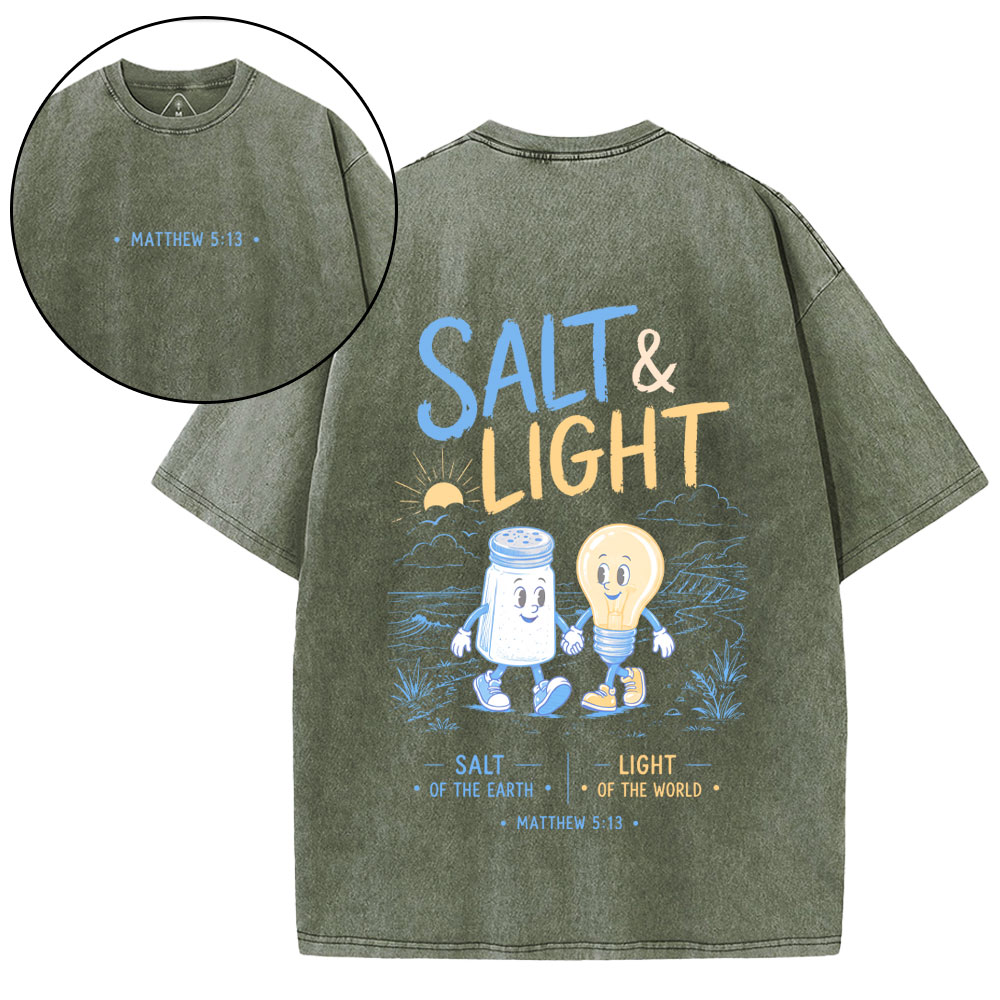 Salt And Light Christian Washed T-Shirt