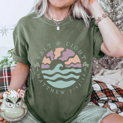 Salt And Light Christian Washed T-Shirt