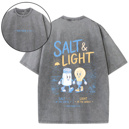 Salt And Light Christian Washed T-Shirt