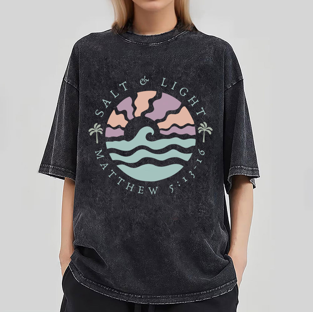 Salt And Light Christian Washed T-Shirt