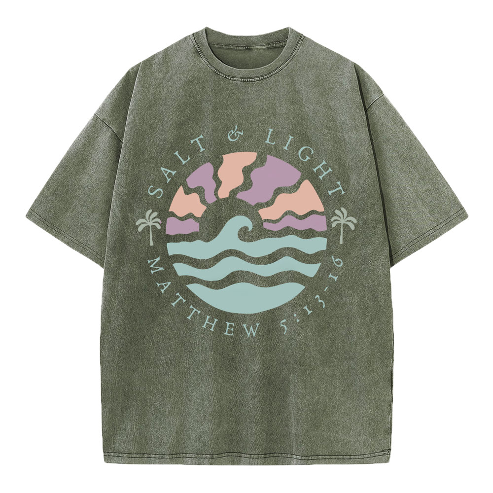 Salt And Light Christian Washed T-Shirt