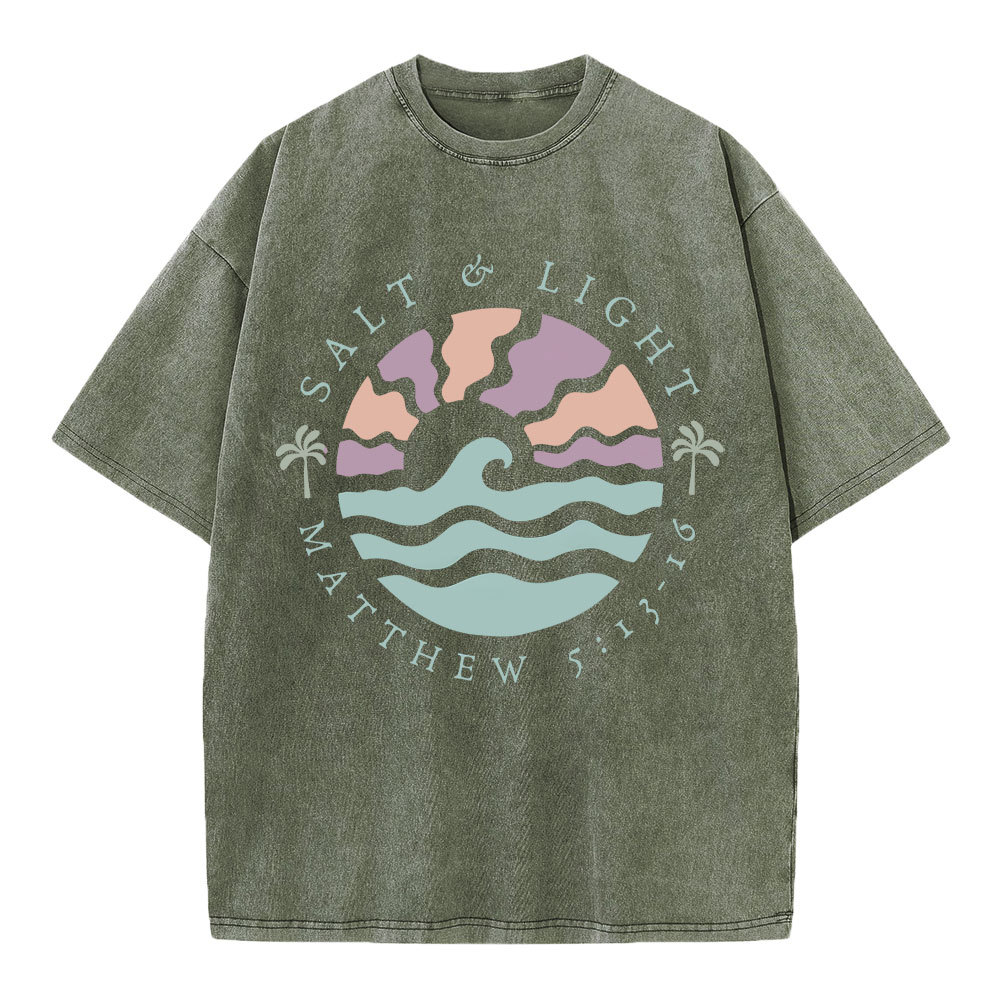 Salt And Light Christian Washed T-Shirt