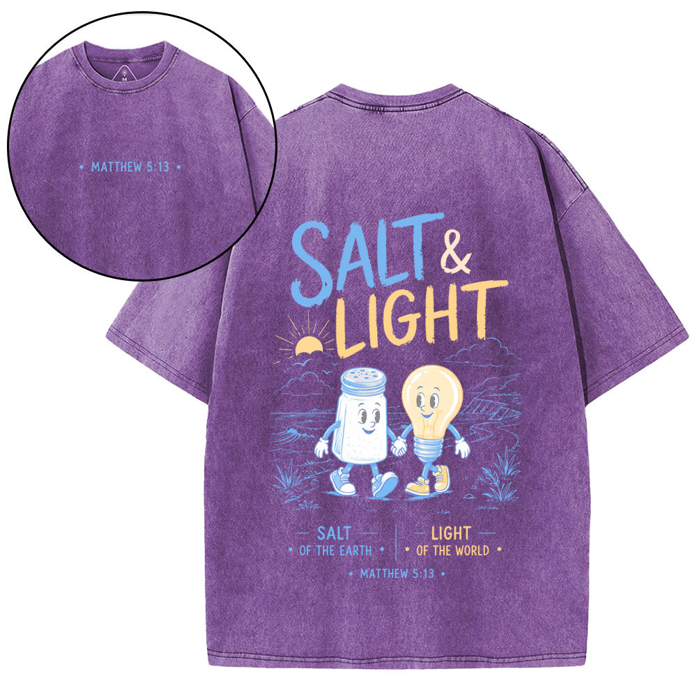 Salt And Light Christian Washed T-Shirt