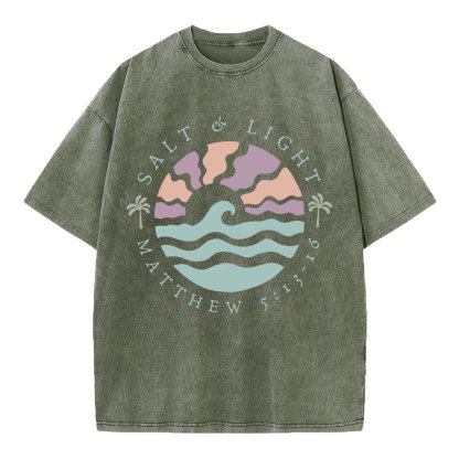 Salt And Light Christian Washed T-Shirt
