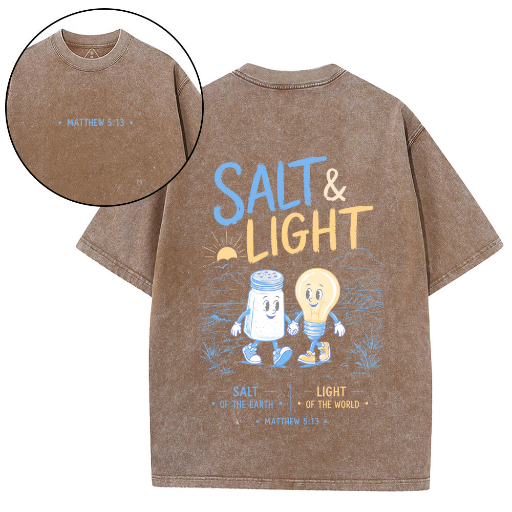 Salt And Light Christian Washed T-Shirt