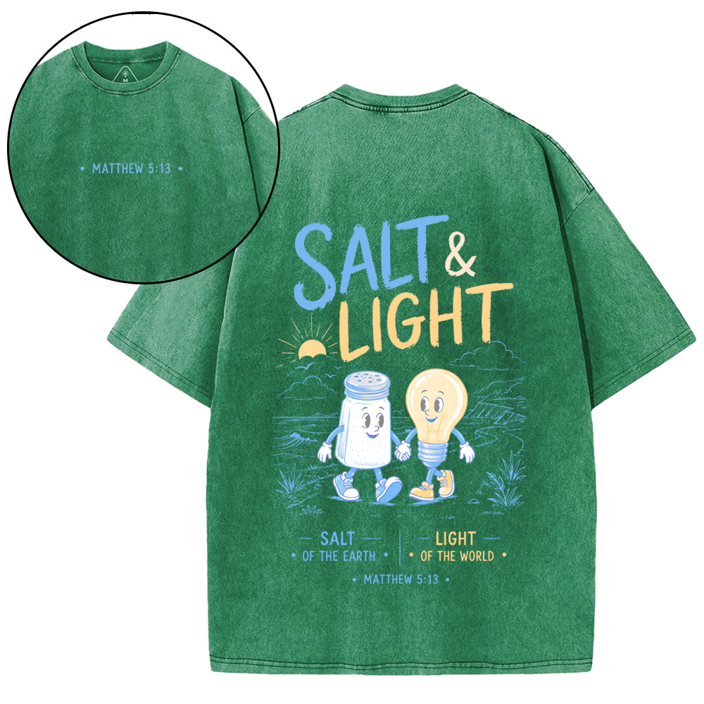 Salt And Light Christian Washed T-Shirt