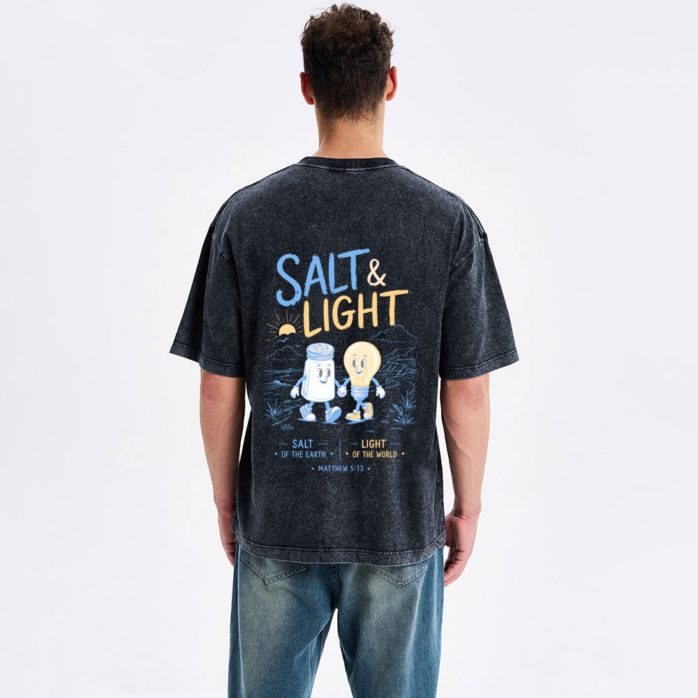 Salt And Light Christian Washed T-Shirt