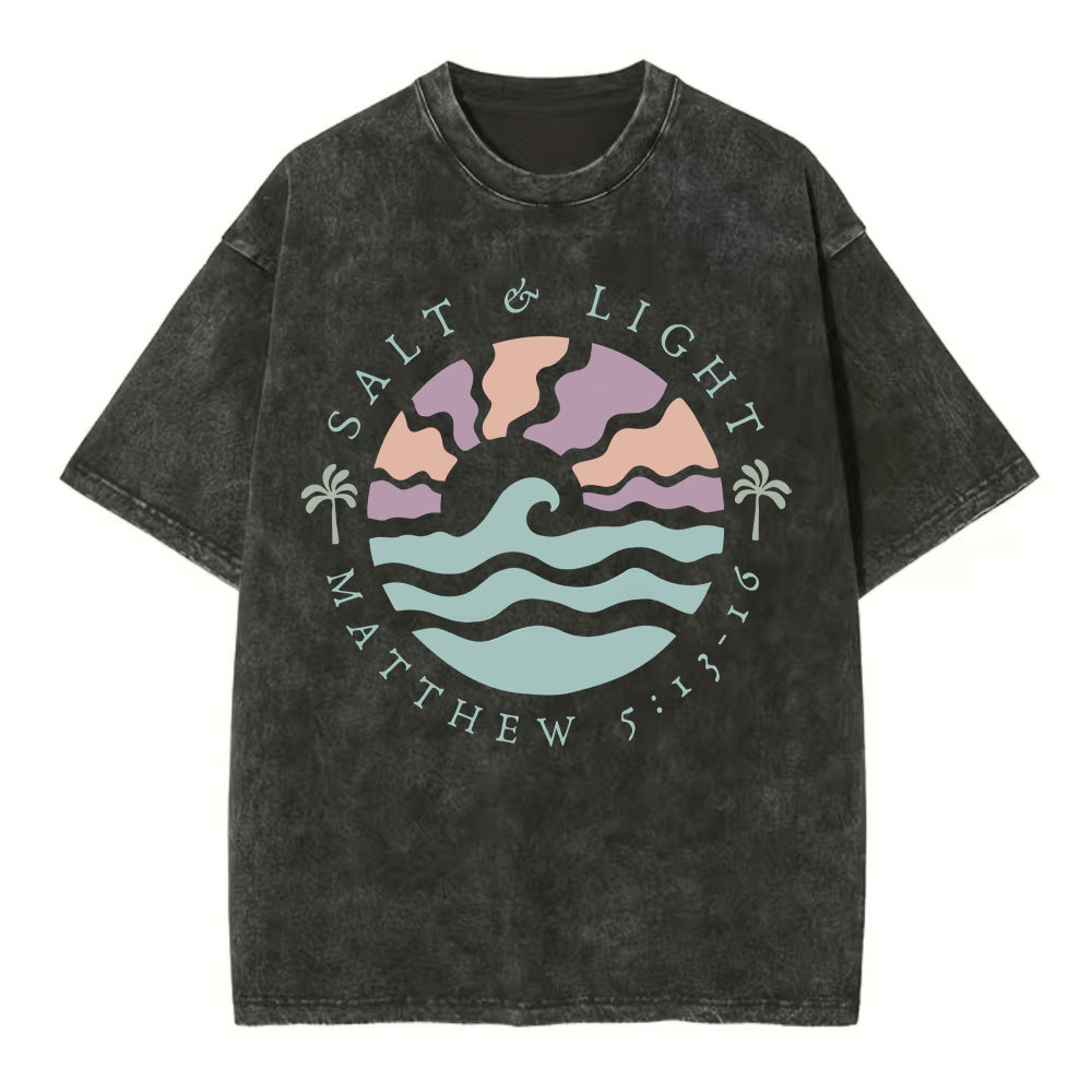Salt And Light Christian Washed T-Shirt