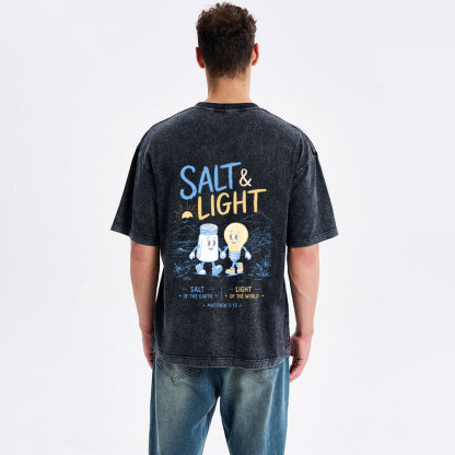 Salt And Light Christian Washed T-Shirt