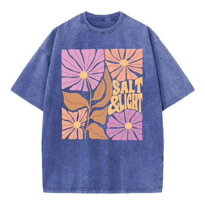 Salt & Light Boho Floral Christian Washed T-Shirt
