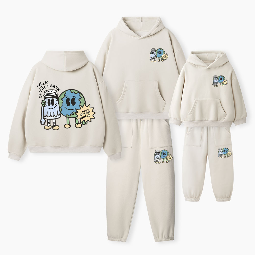 Salt Of The Earth Christian Premium Matching Fleece Hoodie Set
