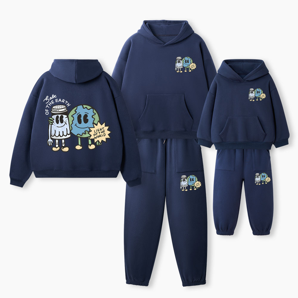 Salt Of The Earth Christian Premium Matching Fleece Hoodie Set