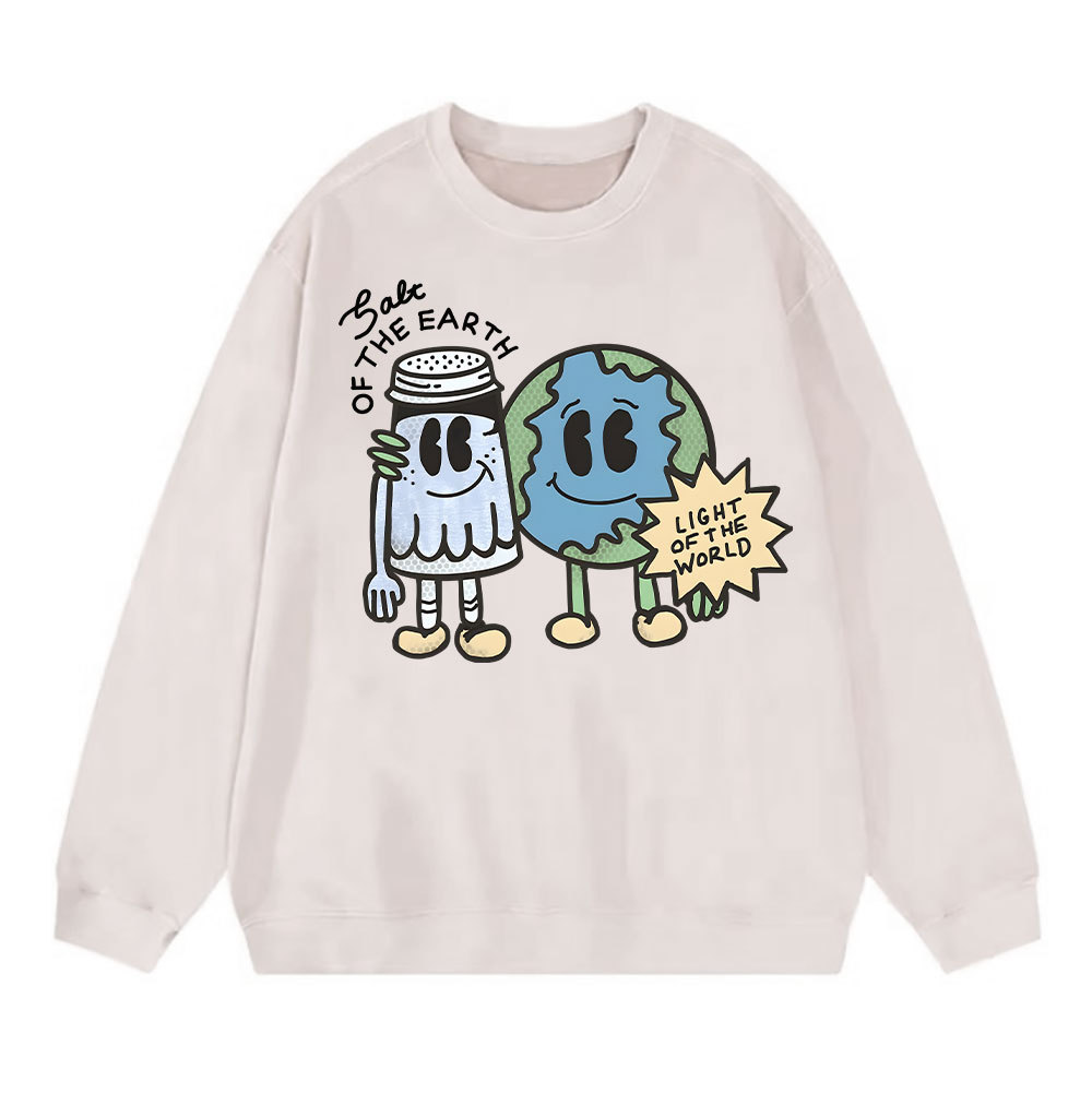Salt Of The Earth Light Of The World Christian Washed Sweatshirt