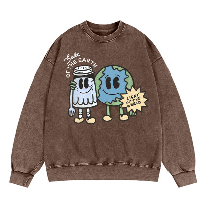 Salt Of The Earth Light Of The World Christian Washed Sweatshirt
