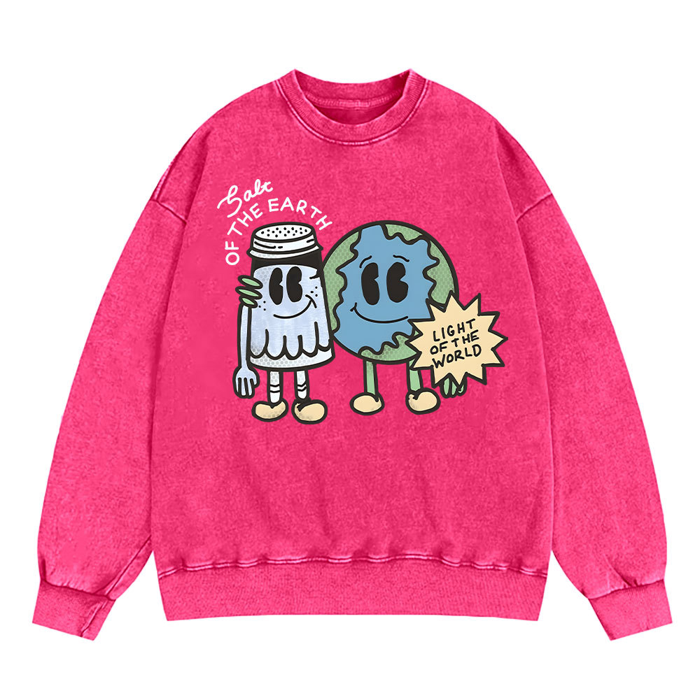 Salt Of The Earth Light Of The World Christian Washed Sweatshirt