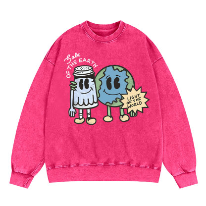 Salt Of The Earth Light Of The World Christian Washed Sweatshirt