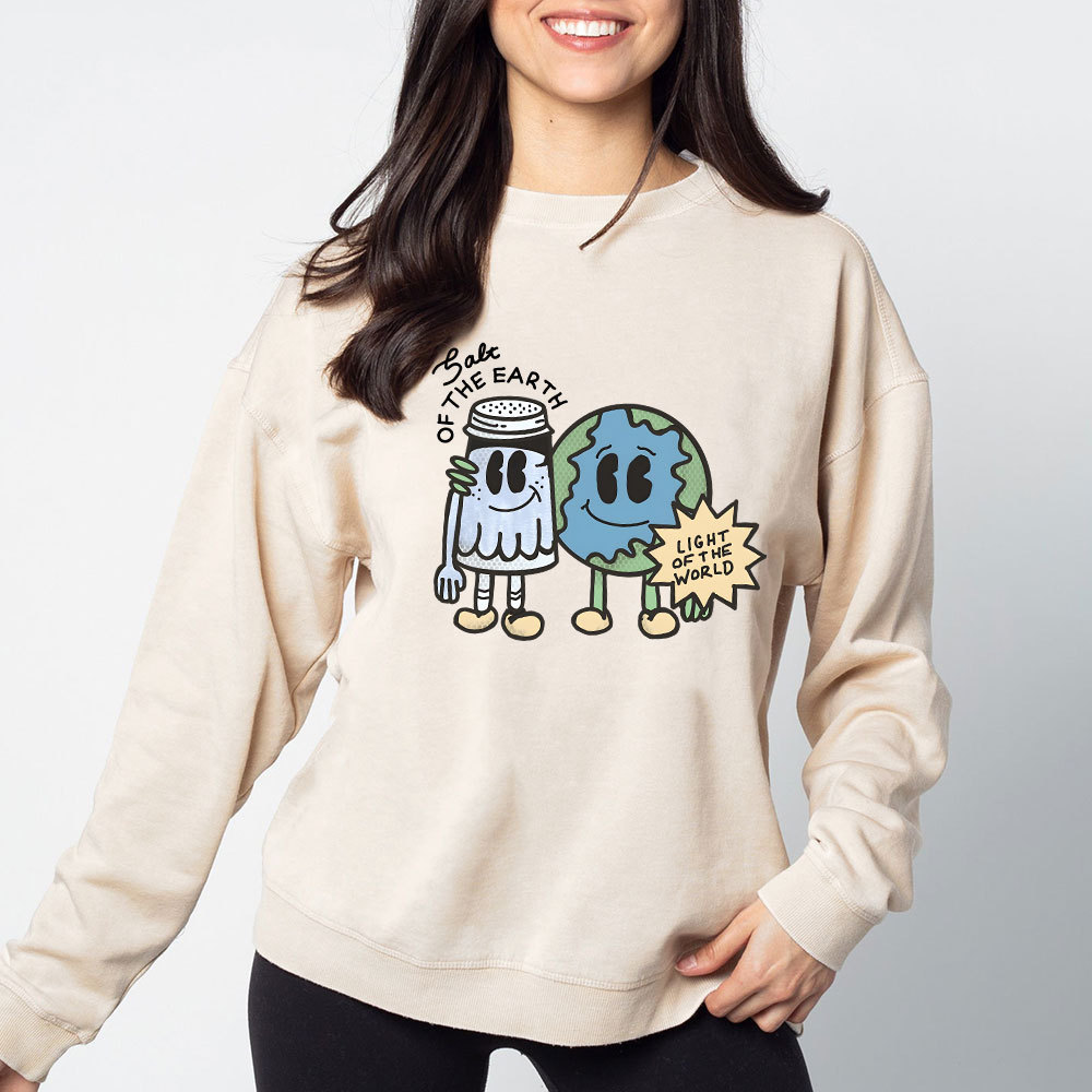 Salt Of The Earth Light Of The World Christian Washed Sweatshirt