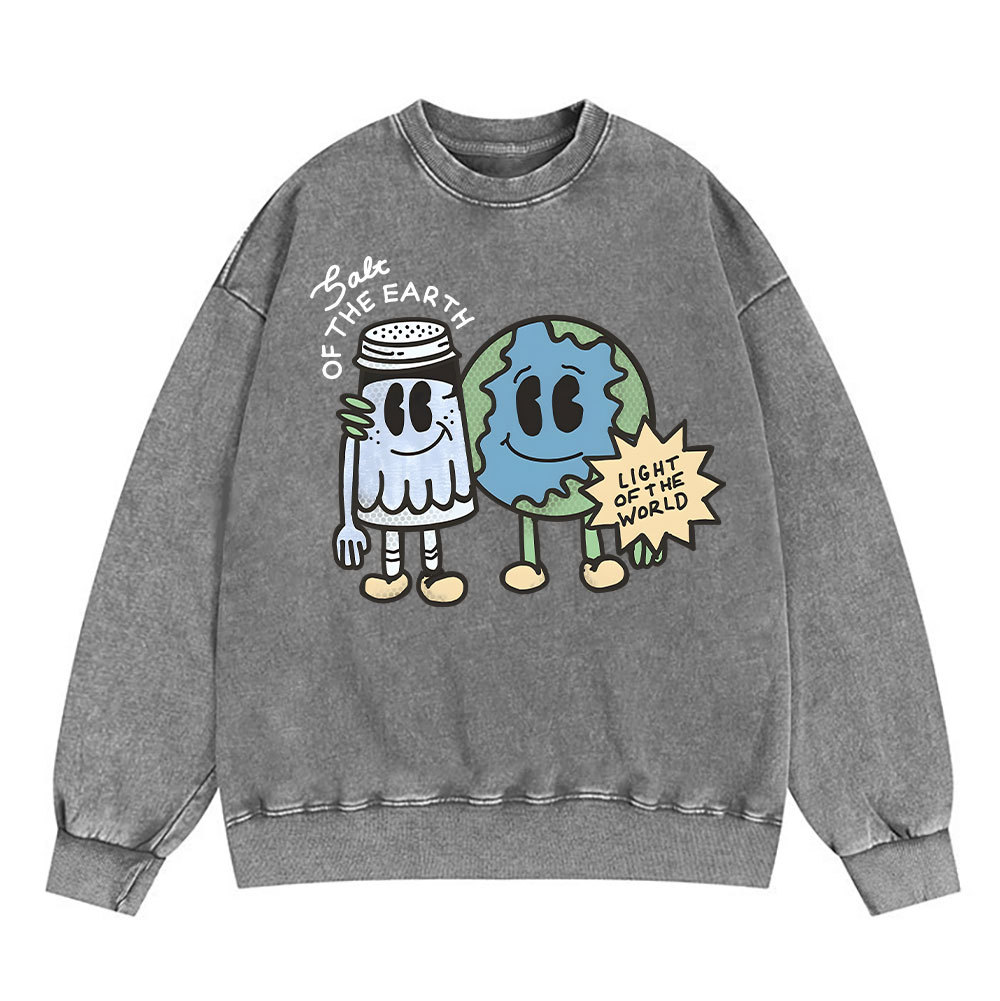 Salt Of The Earth Light Of The World Christian Washed Sweatshirt