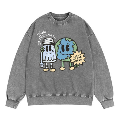 Salt Of The Earth Light Of The World Christian Washed Sweatshirt