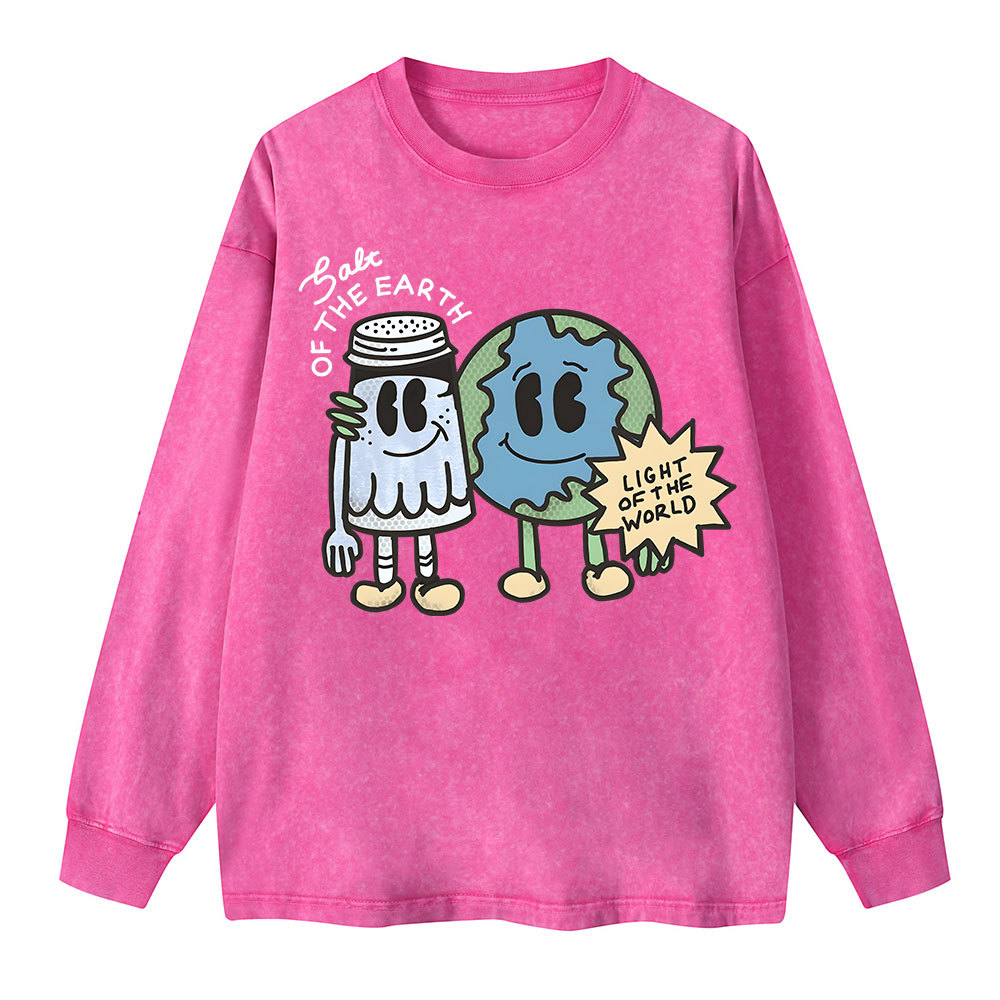 Sample Washed Long Sleeve T-Shirt Sale - GuidingCross