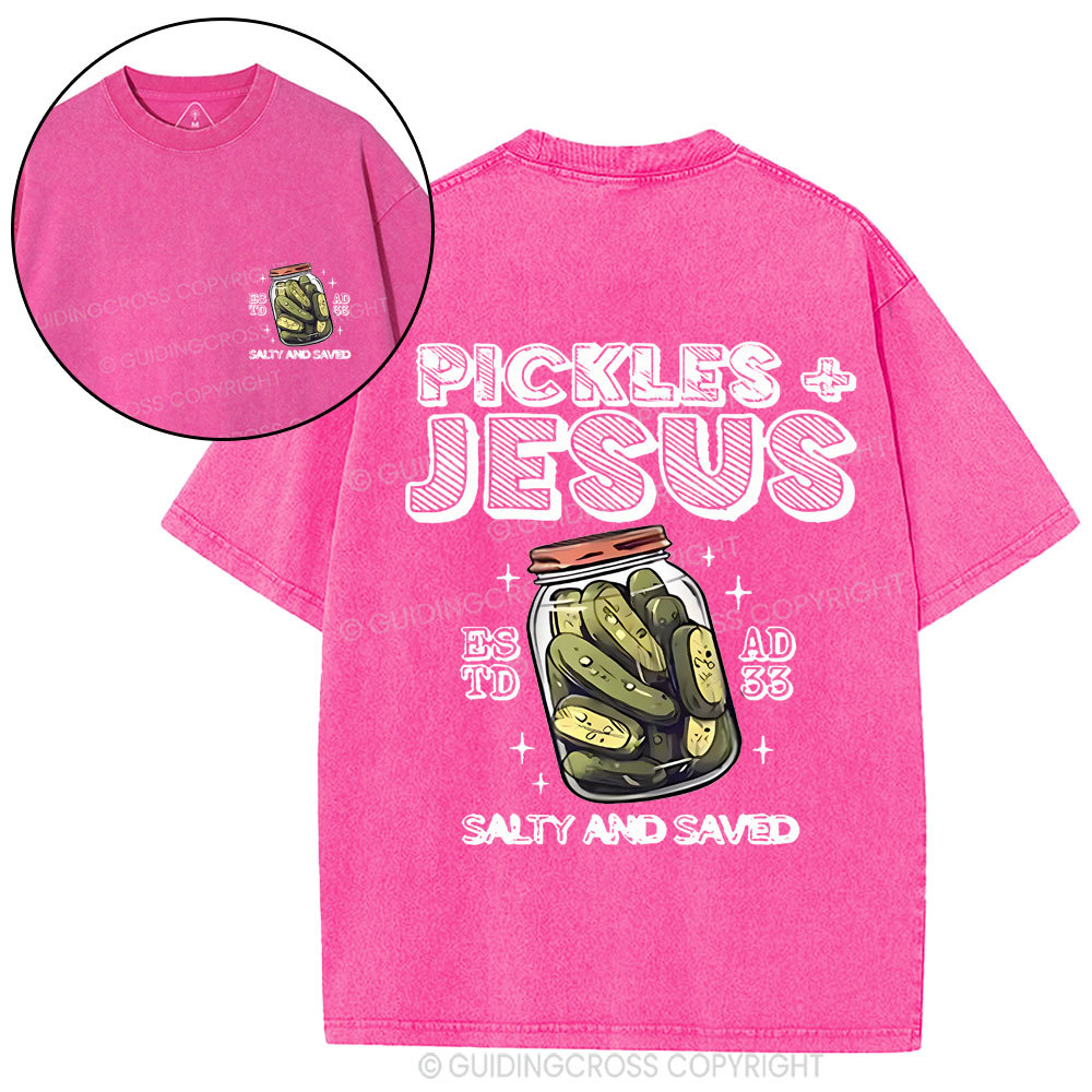 Salty And Saved Christian Washed T-Shirt