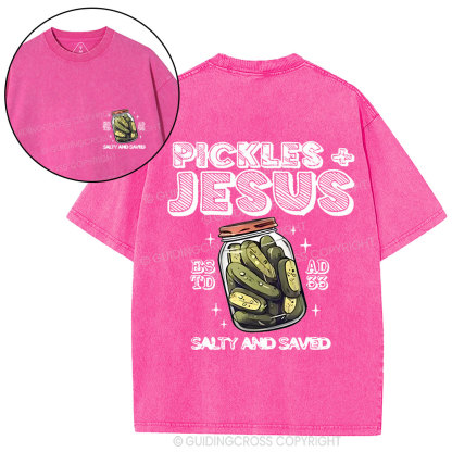Salty And Saved Christian Washed T-Shirt