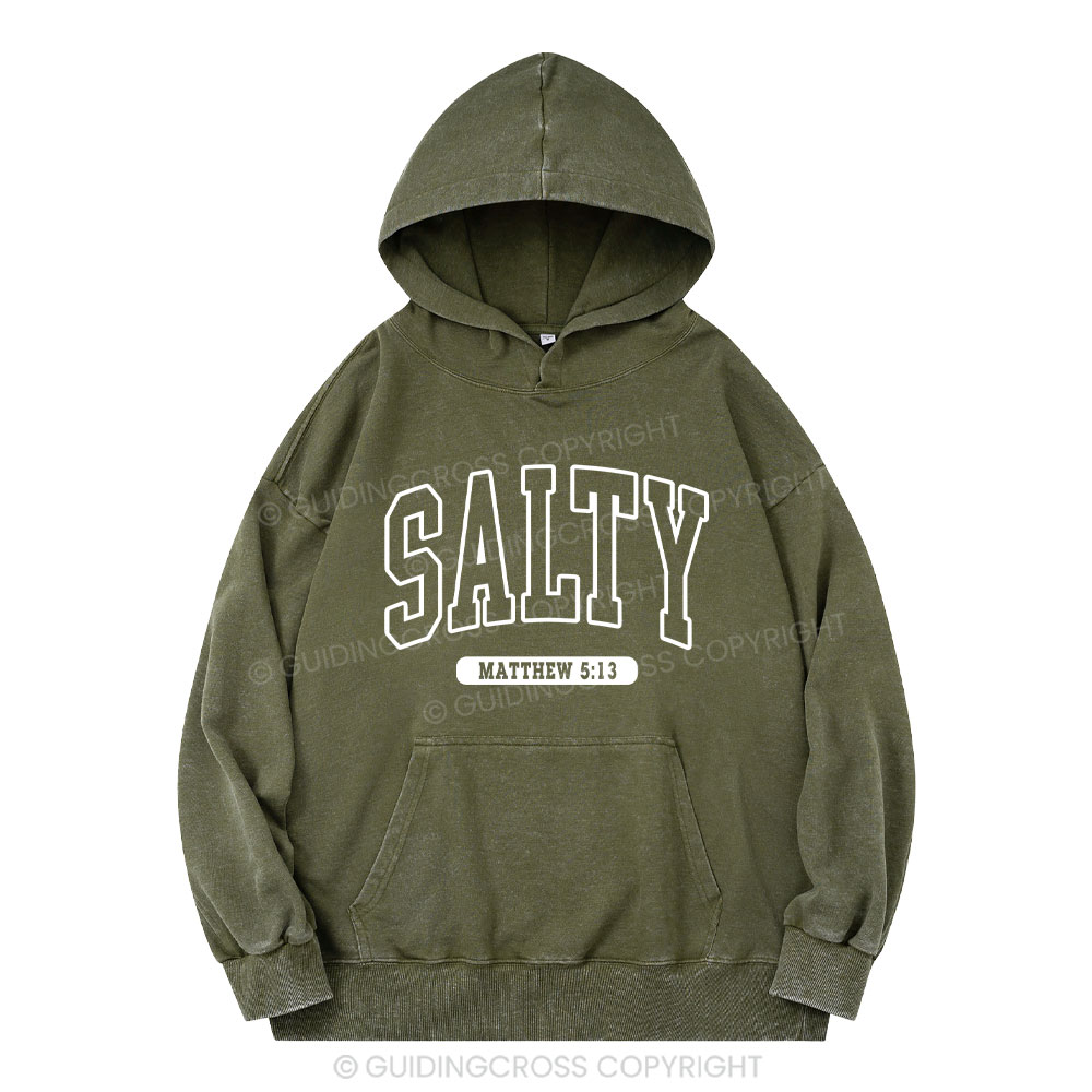 Salty Christian Washed Hoodie