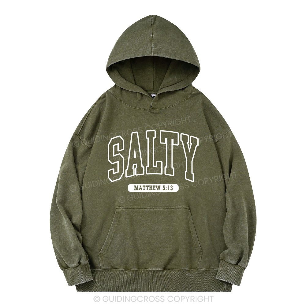 Salty Christian Washed Hoodie