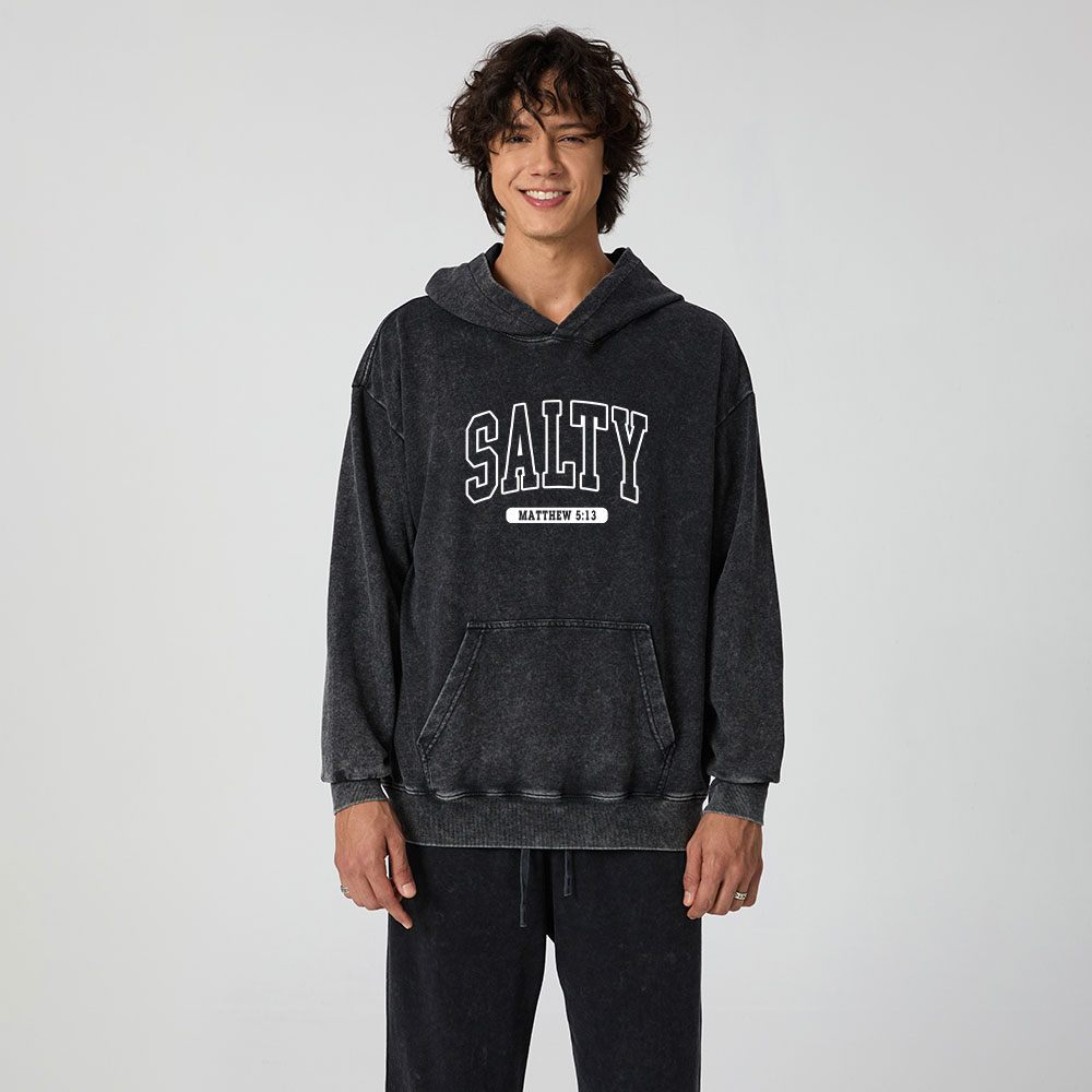 Salty Christian Washed Hoodie