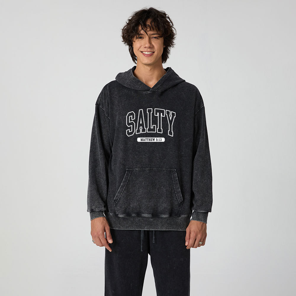 Salty Christian Washed Hoodie
