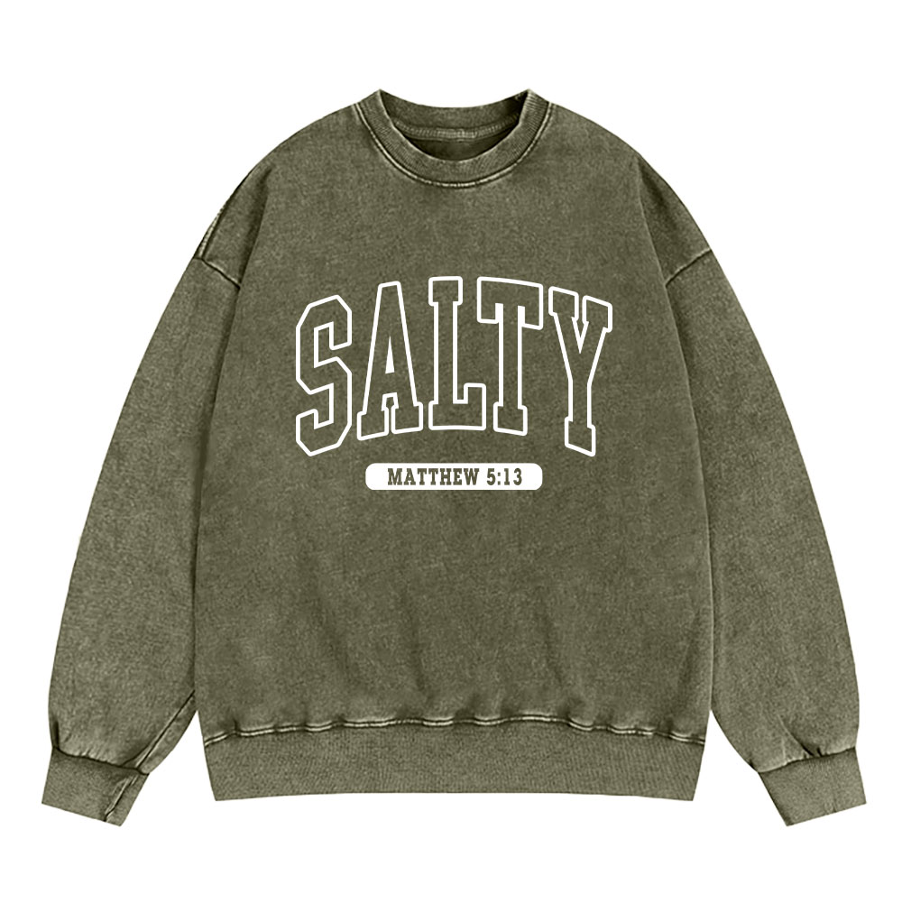 Salty Christian Washed Sweatshirt