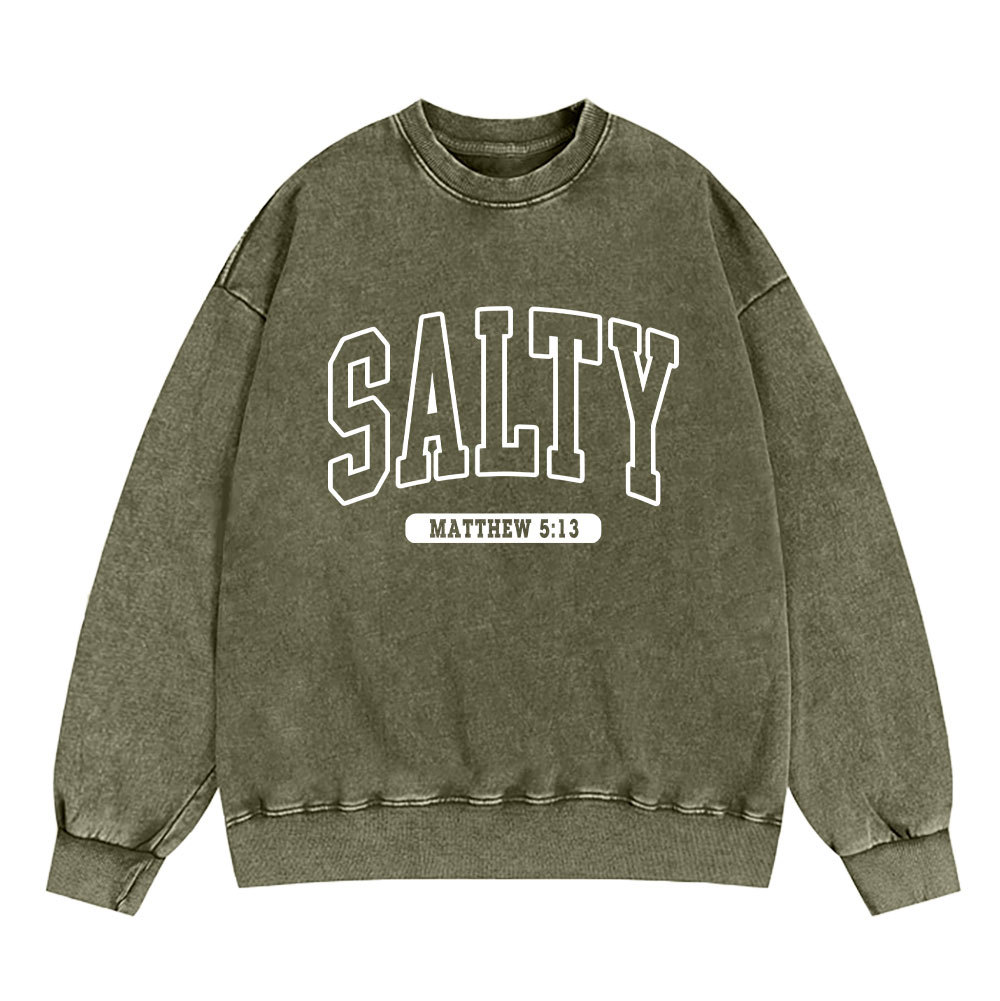 Salty Christian Washed Sweatshirt