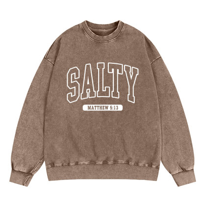 Salty Christian Washed Sweatshirt