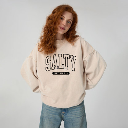 Salty Christian Washed Sweatshirt