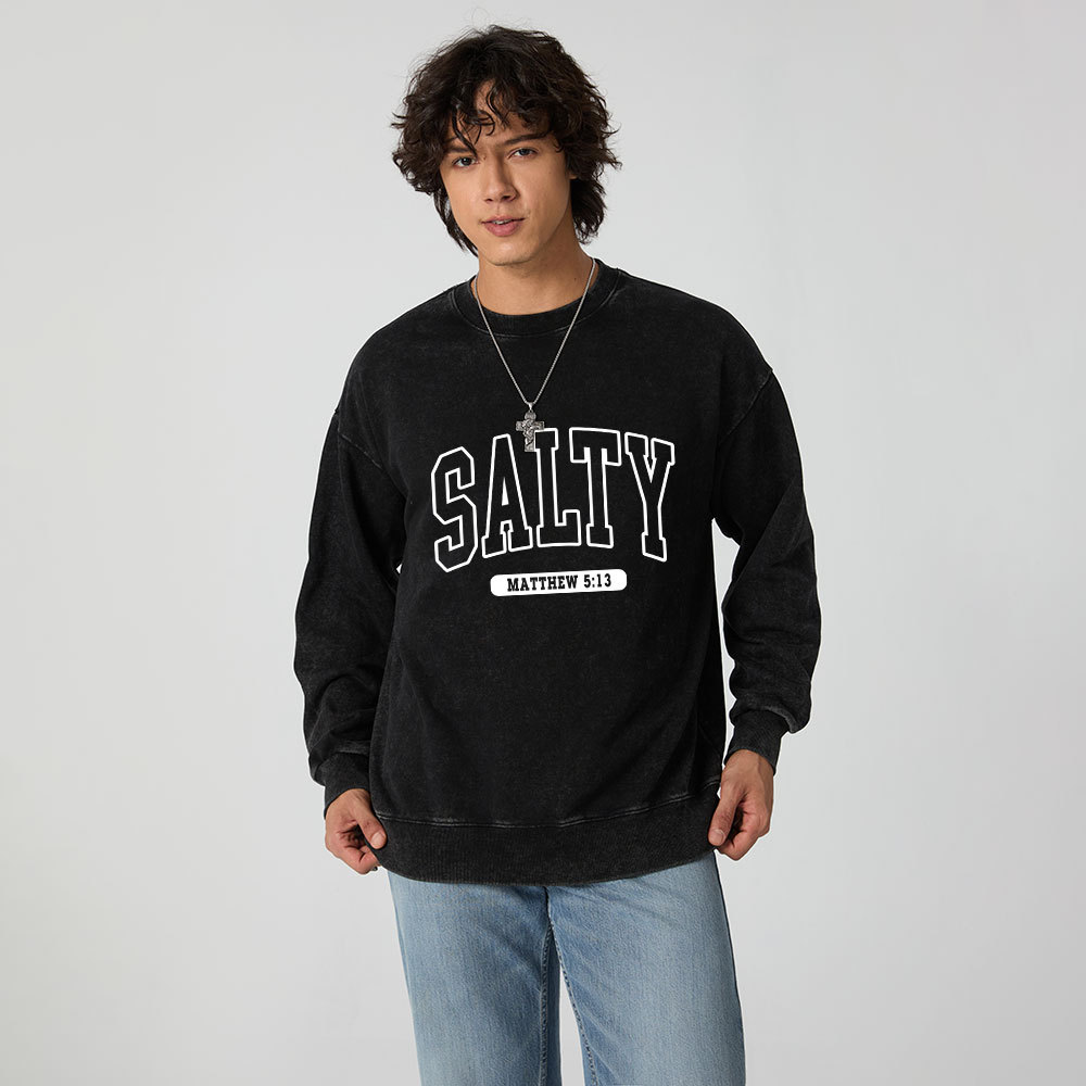 Salty Christian Washed Sweatshirt