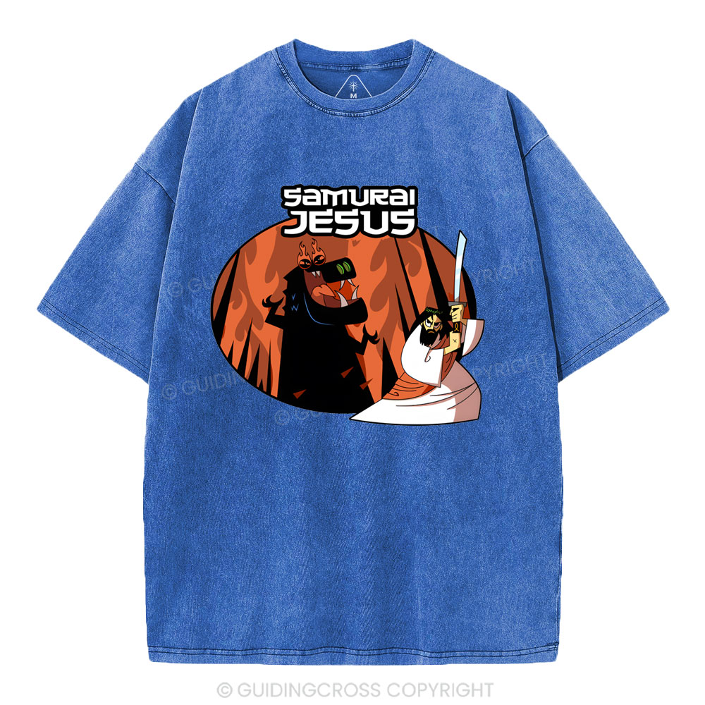 Samura Jesus Christian Washed T-Shirt