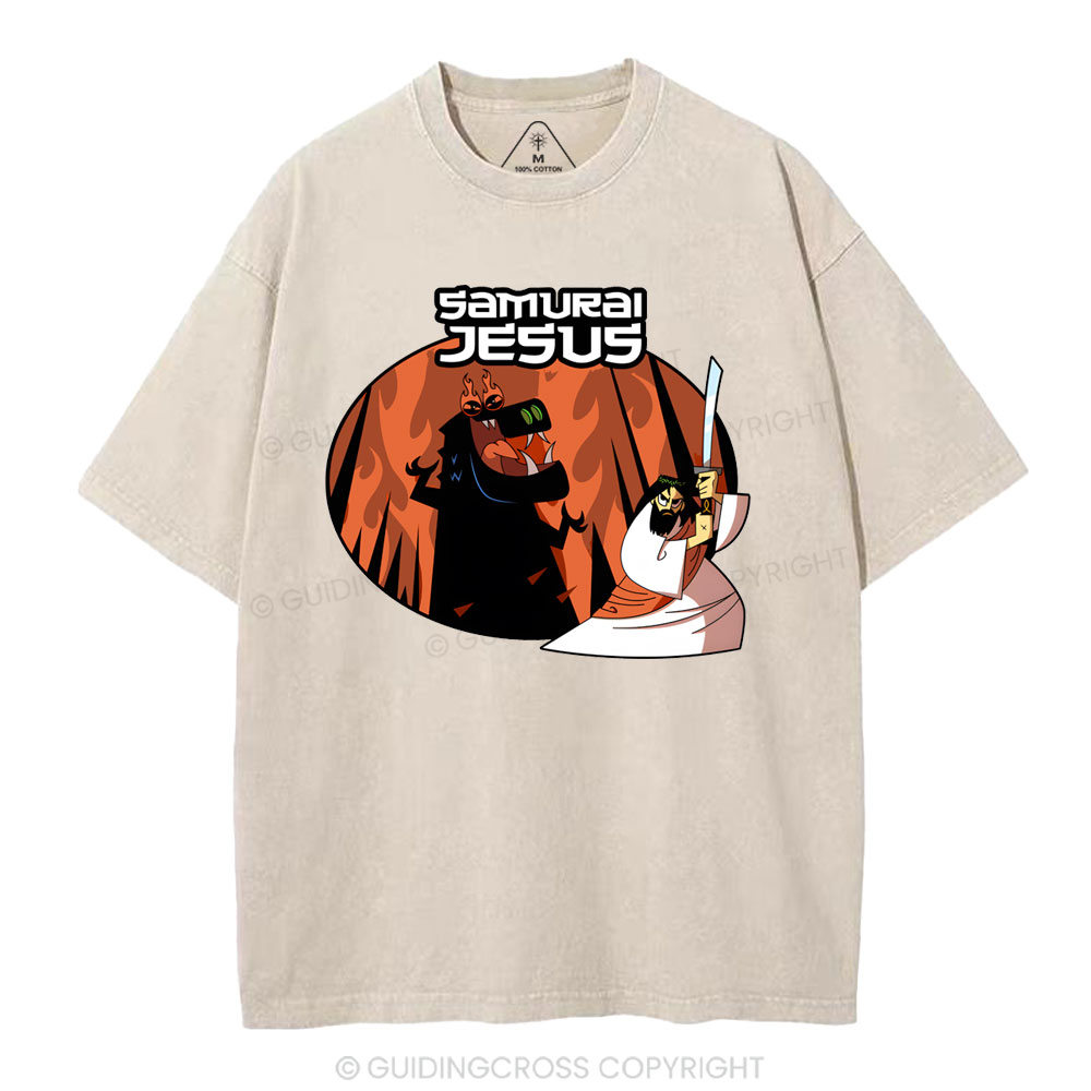 Samura Jesus Christian Washed T-Shirt