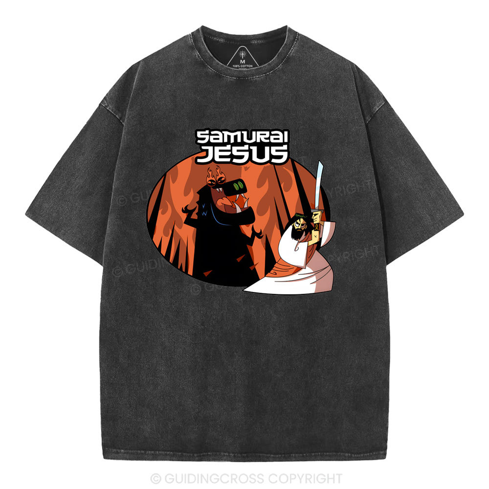 Samura Jesus Christian Washed T-Shirt