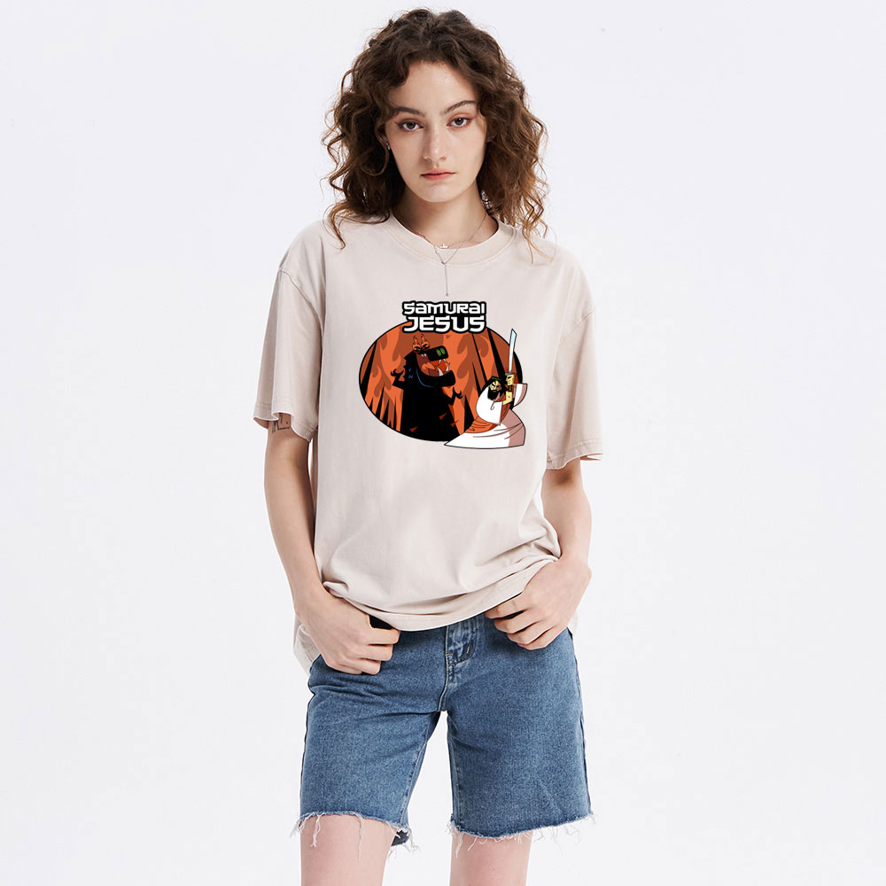 Samura Jesus Christian Washed T-Shirt