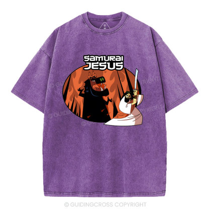 Samura Jesus Christian Washed T-Shirt