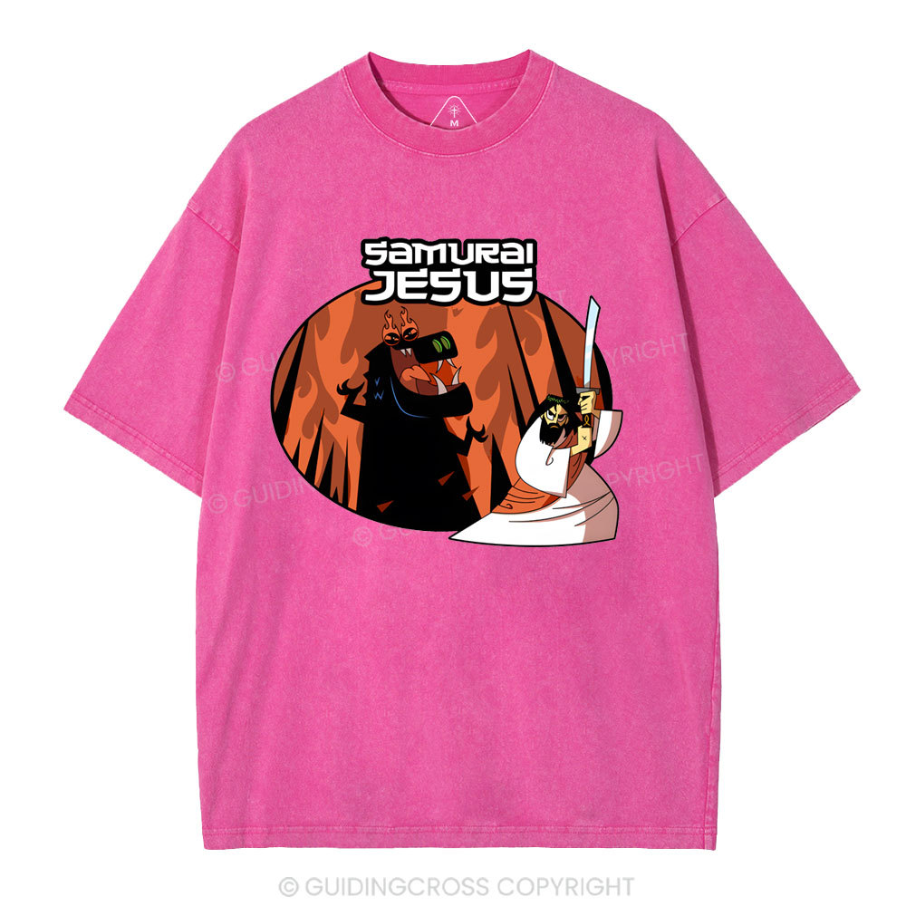 Samura Jesus Christian Washed T-Shirt