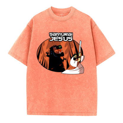 Samura Jesus Christian Washed T-Shirt